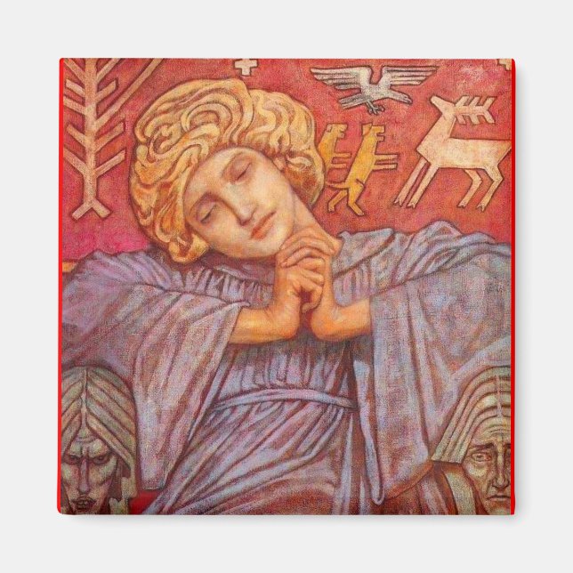 Seated angel John Duncan Magnet (Front)