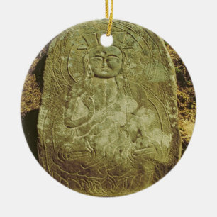 Seated Bodhisattva, Korean, c.985 AD (granite) Ceramic Tree Decoration