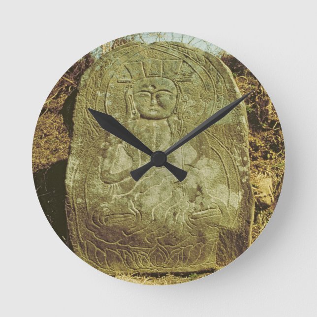 Seated Bodhisattva, Korean, c.985 AD (granite) Round Clock (Front)
