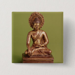 Seated Buddha 15 Cm Square Badge