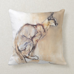 Seated Caracal 2009 Cushion