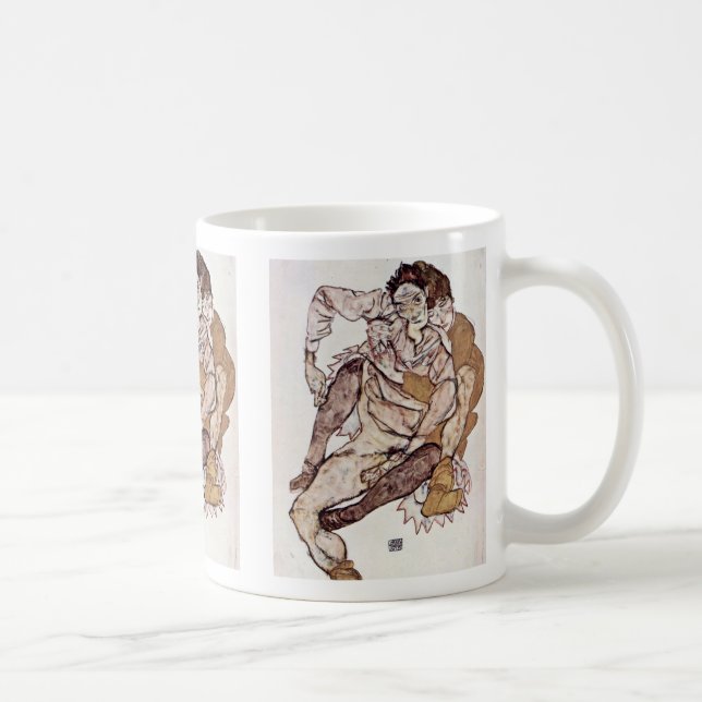 Seated Couple By Schiele Egon Coffee Mug (Right)