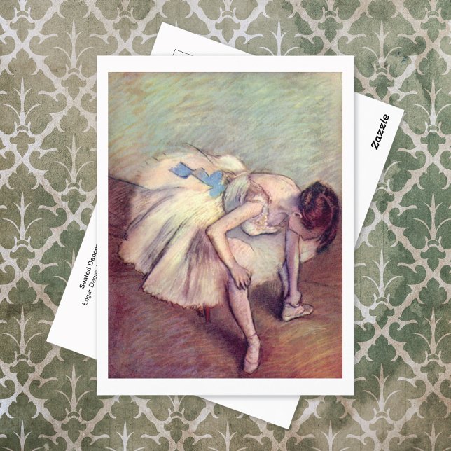 Seated Dancer Edgar Degas Postcard (Creator Uploaded)