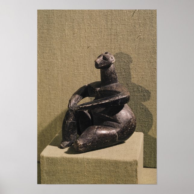 Seated female figure, 3500-2500 BC Poster (Front)