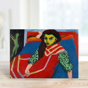 Seated Girl   Ernst Ludwig Kirchner Card