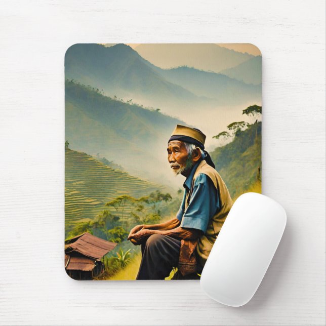 Seated in Serenity Mouse Pad (With Mouse)