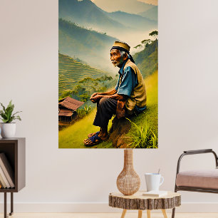 Seated in Serenity Poster