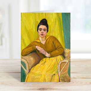 Seated Lady in Wicker Chair   Koloman Moser Card