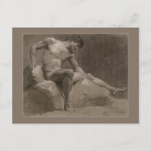 Seated Man by Isabey Postcard