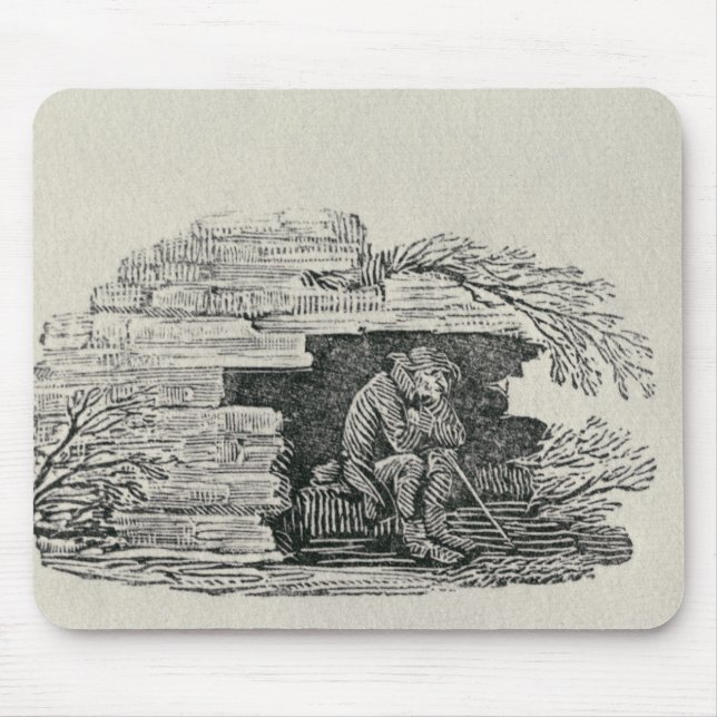 Seated Man Mouse Pad (Front)