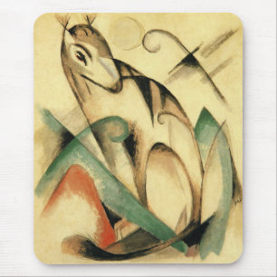 Seated Mythical Animal (by Franz Marc) Mouse Pad