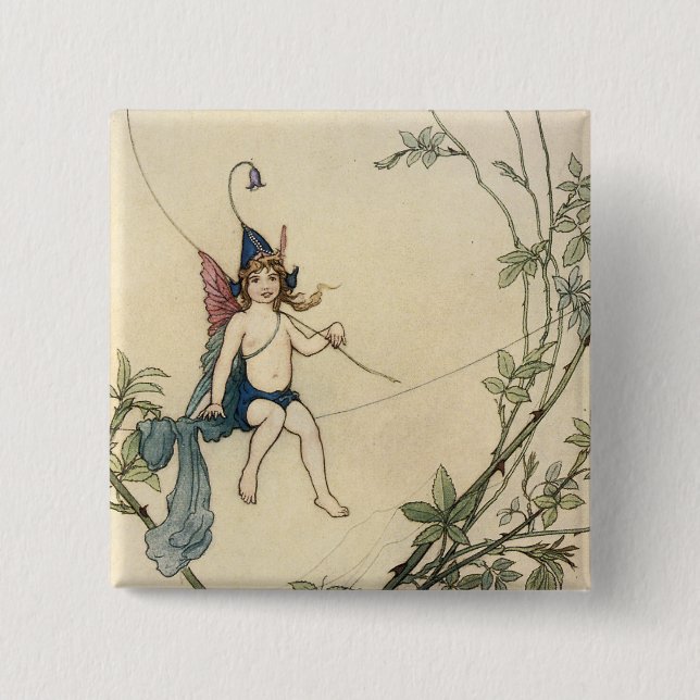 Seated on a Spider's Thread 15 Cm Square Badge (Front)