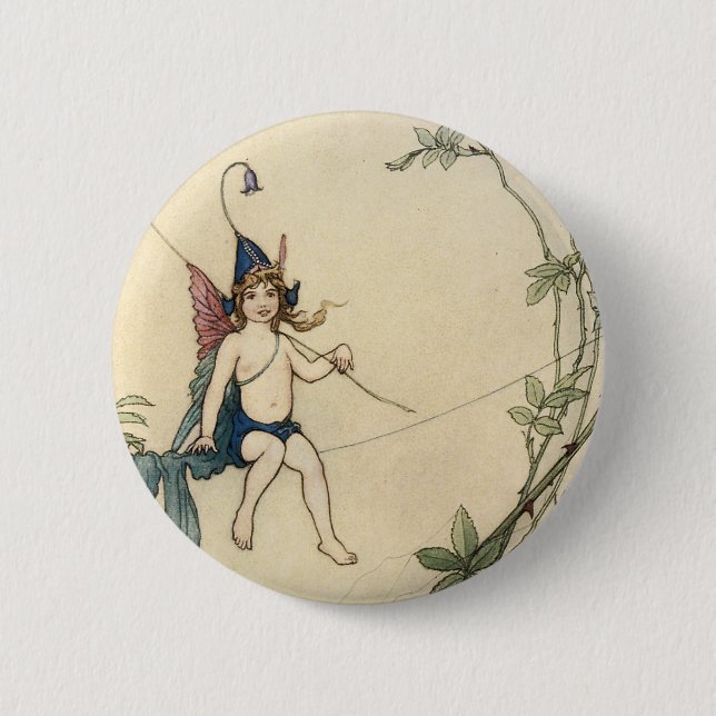 Seated on a Spider's Thread 6 Cm Round Badge (Front)