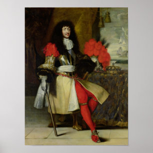 Seated Portrait of Louis XIV  after 1670 Poster