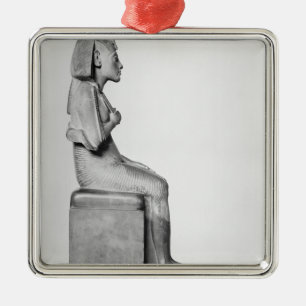Seated statue of Amenophis IV Metal Ornament
