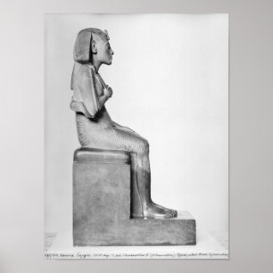 Seated statue of Amenophis IV Poster