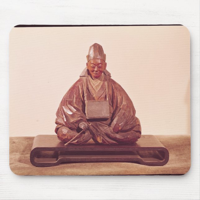 Seated statue of Basho  Edo Period Mouse Pad (Front)