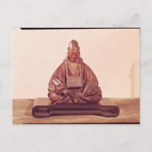 Seated statue of Basho  Edo Period Postcard