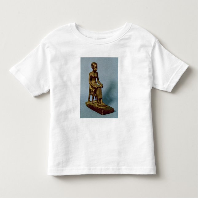 Seated statue of Imhotep  holding an open Toddler T-Shirt (Front)