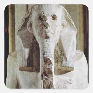 Seated statue of King Djoser Square Sticker