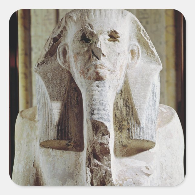 Seated statue of King Djoser Square Sticker (Front)