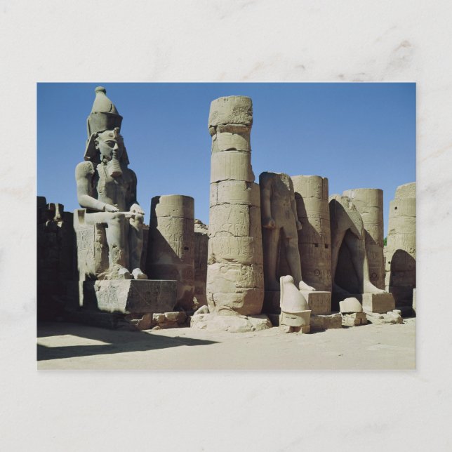 Seated statue of Ramesses II Postcard (Front)