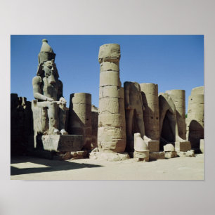 Seated statue of Ramesses II Poster