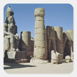Seated statue of Ramesses II Square Sticker
