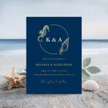 SEATERNAL Ocean Waves & Nautical Monogram Wedding
