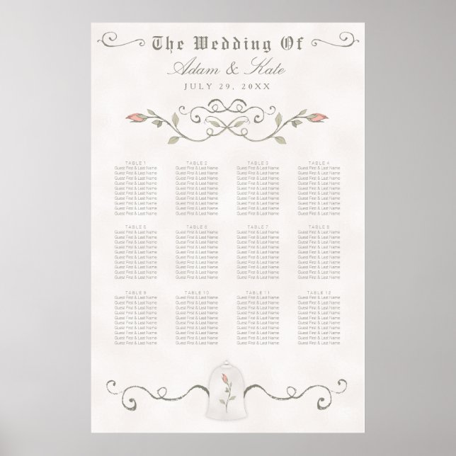 SEATING CHART 81-120 | Elegant Beauty Wedding (Front)