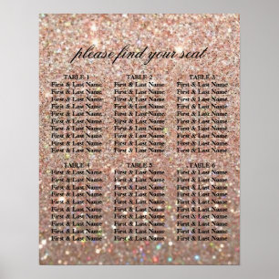 Seating Chart - Rose Gold Glit Fab