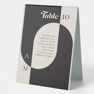 Seating Chart Vintage Black Cream