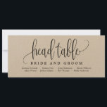 Seating Plan Head Table Card - Lovely Calligraphy<br><div class="desc">Plan a stylish celebration with this modern invitation that your guests will adore. 
Design by © berryberrysweet . Printable digital files are available! Visit our website at www.berryberrysweet.com for more details!</div>