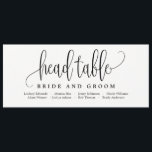 Seating Plan Head Table Card - Lovely Calligraphy<br><div class="desc">Plan a stylish celebration with this modern invitation that your guests will adore. 
Design by © berryberrysweet . Printable digital files are available! Visit our website at www.berryberrysweet.com for more details!</div>