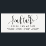 Seating Plan Head Table Card - Lovely Calligraphy<br><div class="desc">Plan a stylish celebration with this modern invitation that your guests will adore. 
Design by © berryberrysweet . Printable digital files are available! Visit our website at www.berryberrysweet.com for more details!</div>