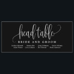 Seating Plan Head Table Card - Lovely Calligraphy<br><div class="desc">Plan a stylish celebration with this modern invitation that your guests will adore. 
Design by © berryberrysweet . Printable digital files are available! Visit our website at www.berryberrysweet.com for more details!</div>