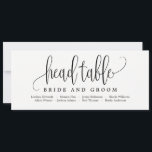 Seating Plan Head Table Card - Lovely Calligraphy<br><div class="desc">Plan a stylish celebration with this modern invitation that your guests will adore. 
Design by © berryberrysweet . Printable digital files are available! Visit our website at www.berryberrysweet.com for more details!</div>