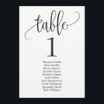 Seating Plan Table Card Lovely Calligraphy<br><div class="desc">Plan a stylish celebration with this modern invitation that your guests will adore. 
Design by © berryberrysweet . Printable digital files are available! Visit our website at www.berryberrysweet.com for more details!</div>