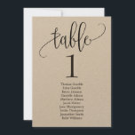 Seating Plan Table Card Lovely Calligraphy<br><div class="desc">Plan a stylish celebration with this modern invitation that your guests will adore. 
Design by © berryberrysweet . Printable digital files are available! Visit our website at www.berryberrysweet.com for more details!</div>