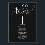 Seating Plan Table Card Lovely Calligraphy<br><div class="desc">Plan a stylish celebration with this modern invitation that your guests will adore. 
Design by © berryberrysweet . Printable digital files are available! Visit our website at www.berryberrysweet.com for more details!</div>