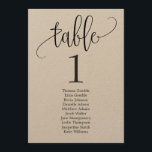 Seating Plan Table Card Lovely Calligraphy<br><div class="desc">Plan a stylish celebration with this modern invitation that your guests will adore. 
Design by © berryberrysweet . Printable digital files are available! Visit our website at www.berryberrysweet.com for more details!</div>