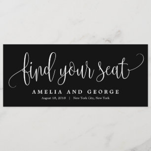 Seating Plan Title Card - Lovely Calligraphy