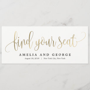 Seating Plan Title Card - Lovely Calligraphy