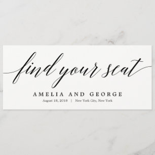 Seating Plan Title Card - Modern Script