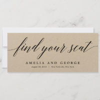 Seating Plan Title Card - Modern Script