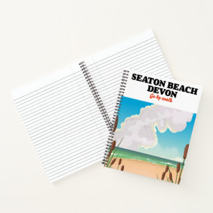 Seaton Beach Dorset travel poster Notebook