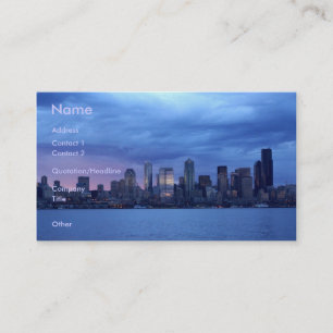 Seattle At Dusk Business Card