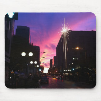 Seattle at dusk mouse pad