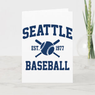 Seattle Baseball Athletic Vintage Sports Team Fan  Card