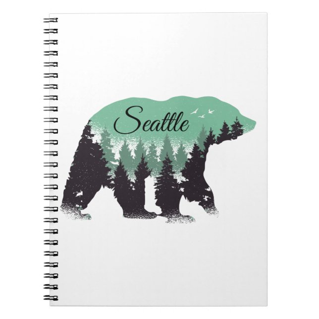 Seattle Bear Forest Notebook (Front)